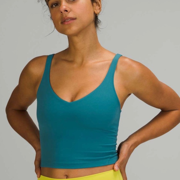 lululemon athletica Tops - lululemon Align Tank CAPB Capture Blue Teal Cropped Athletic Sleeveless size 12